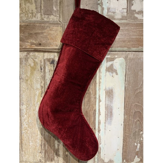 Velvet Burgundy Stocking