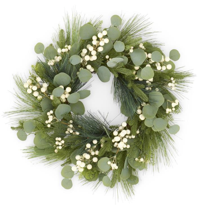 Pine Eucalyptus & White Berry Wreath