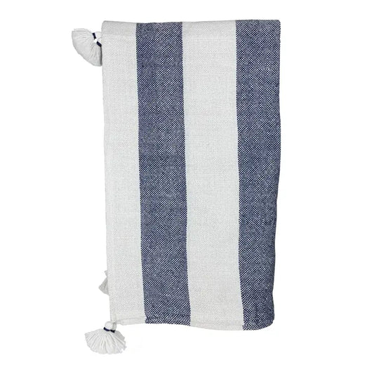 Navy Stripe Picnic Blanket