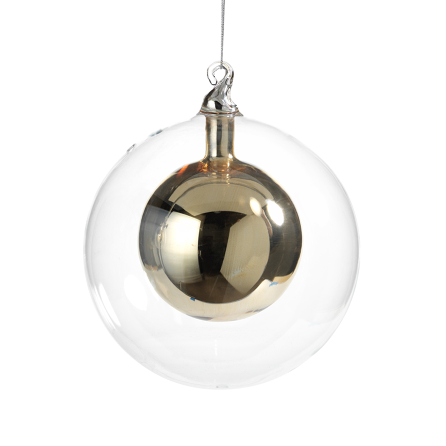 Double Glass Ball Ornament