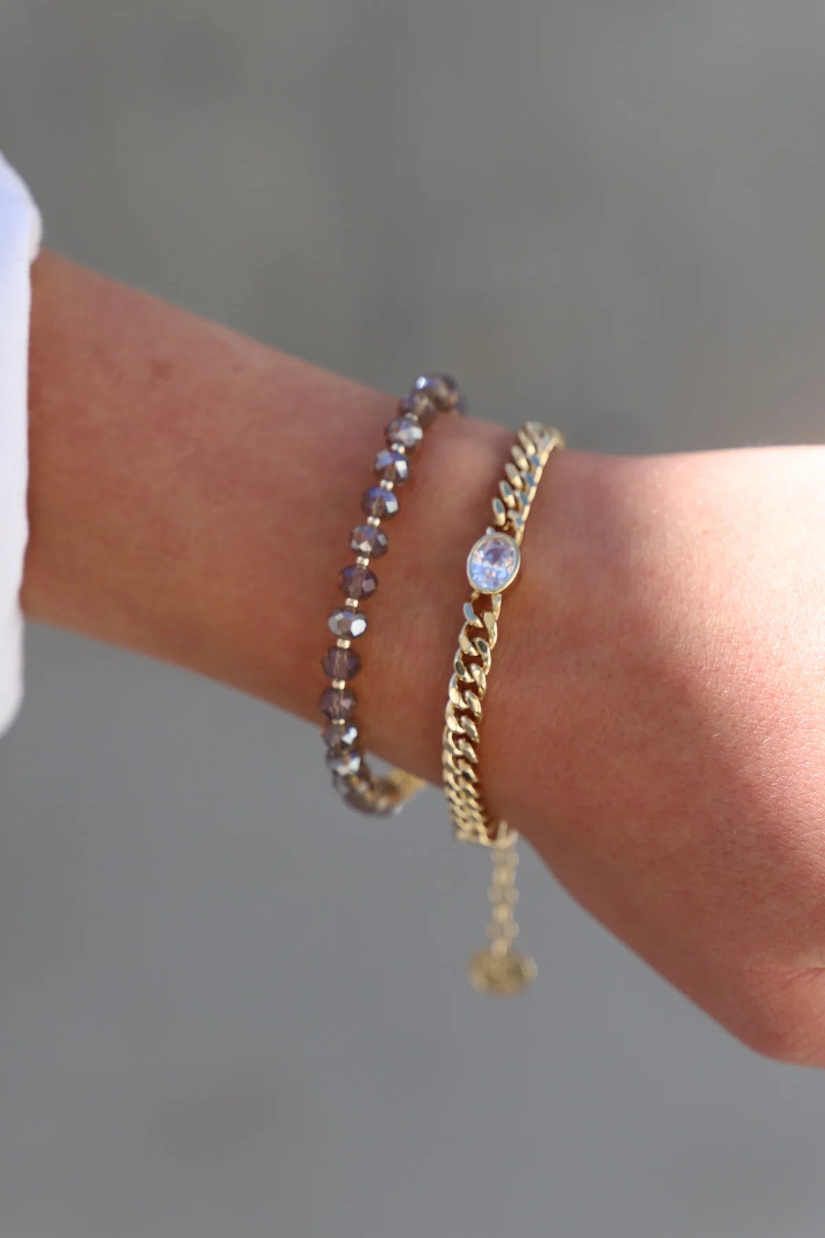 Silverite Rondelle Bracelet