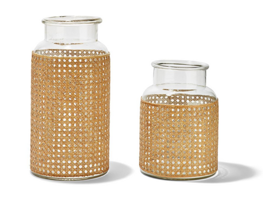 Cane Webbing Jar