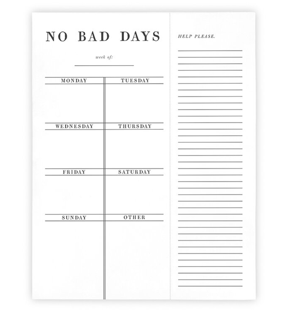 'No Bad Days' Planner
