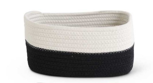 Black and White Rope Basket