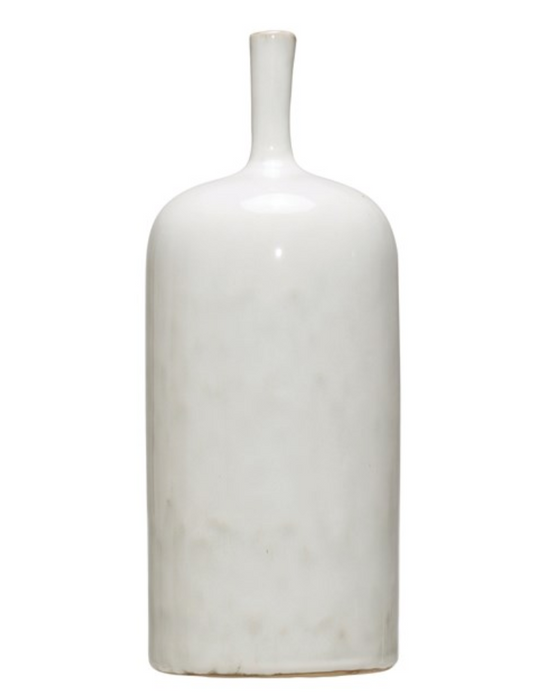 White Reactive Glaze Vase