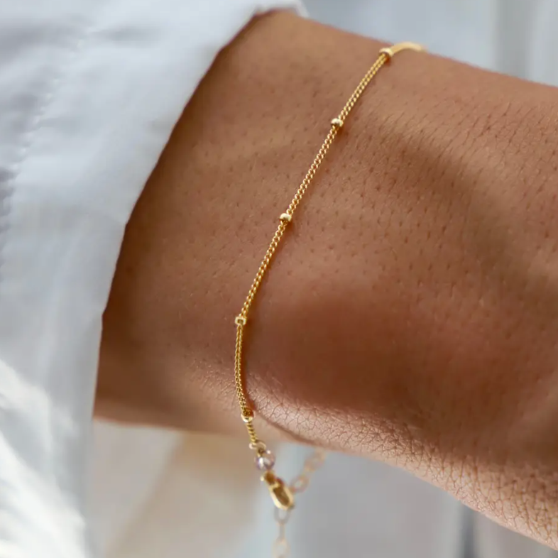 Petite Gold Filled Ball Chain Bracelet