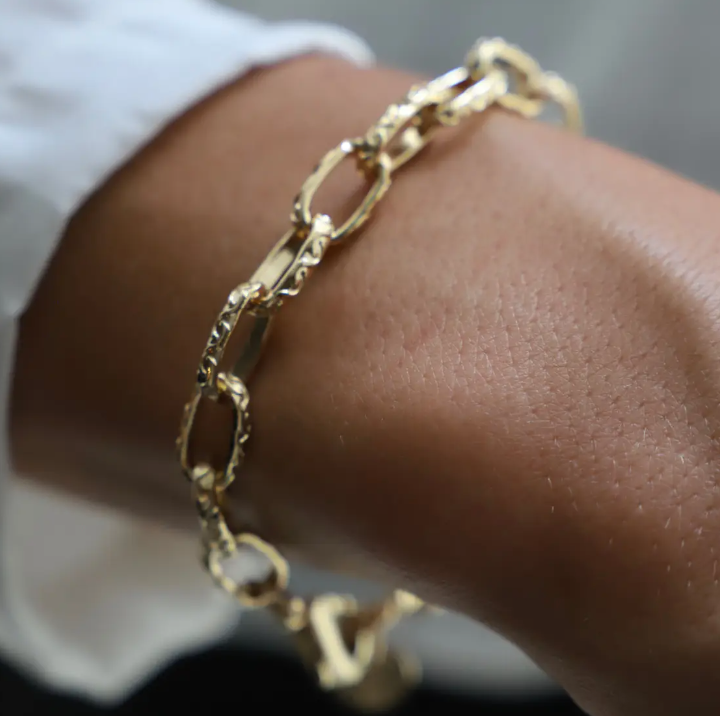 Thick Textured Chain Bracelet