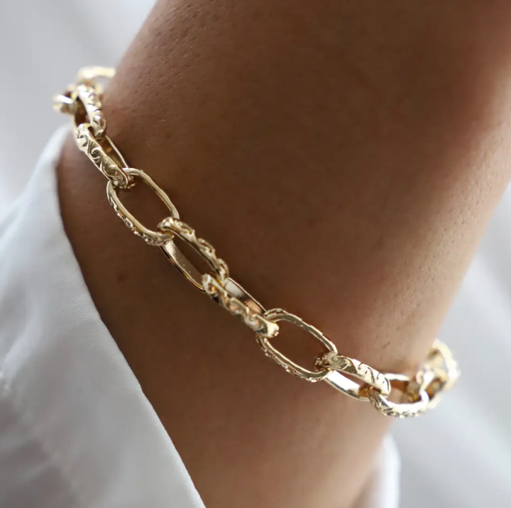 Thick Textured Chain Bracelet