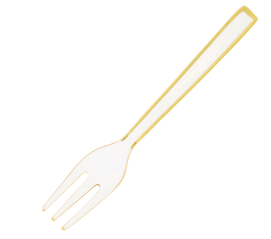 White & Gold Forks