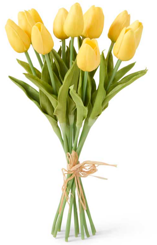 Yellow Real-Touch Tulips