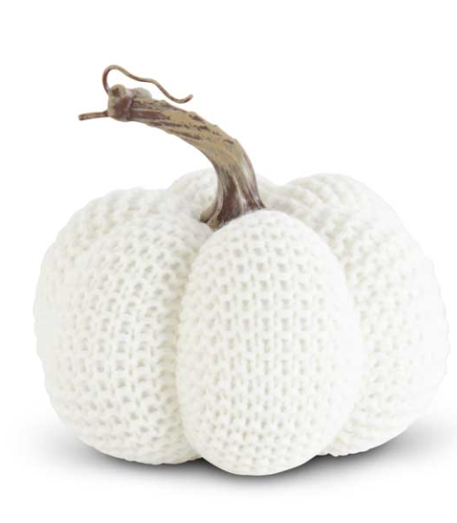 White Knit Pumpkin