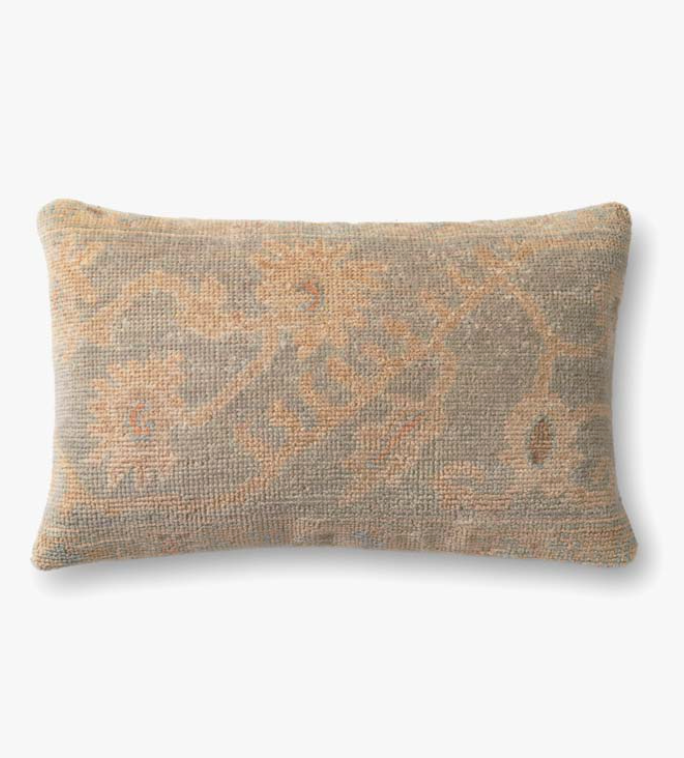 Beige/Green Oriental Pillow