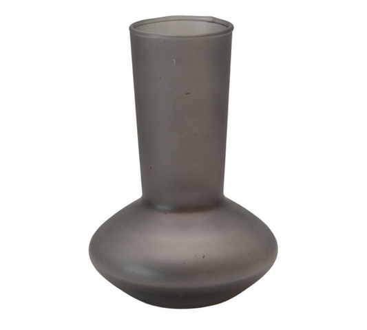 Black Frosted Vase