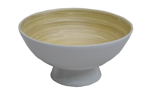 Pressed Bamboo Footed Bowl