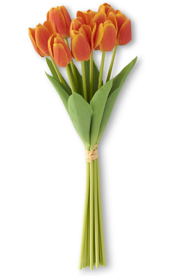 Orange Real Touch Tulip Bundle