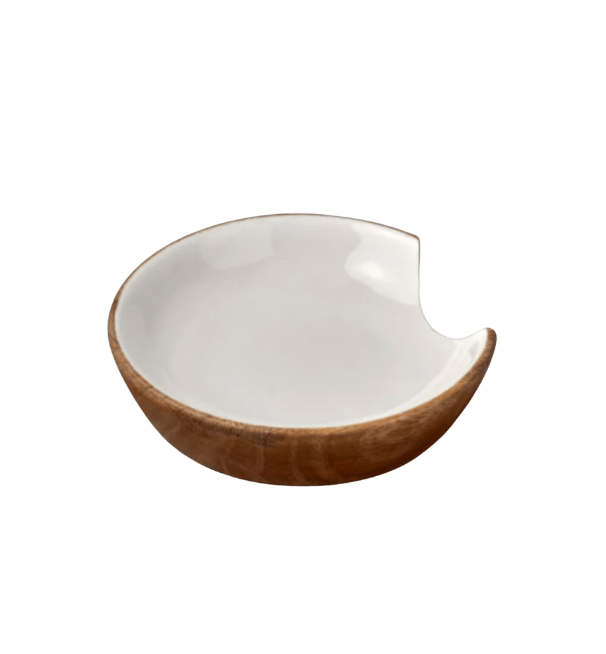 Mango Wood & Enamel Spoon Rest