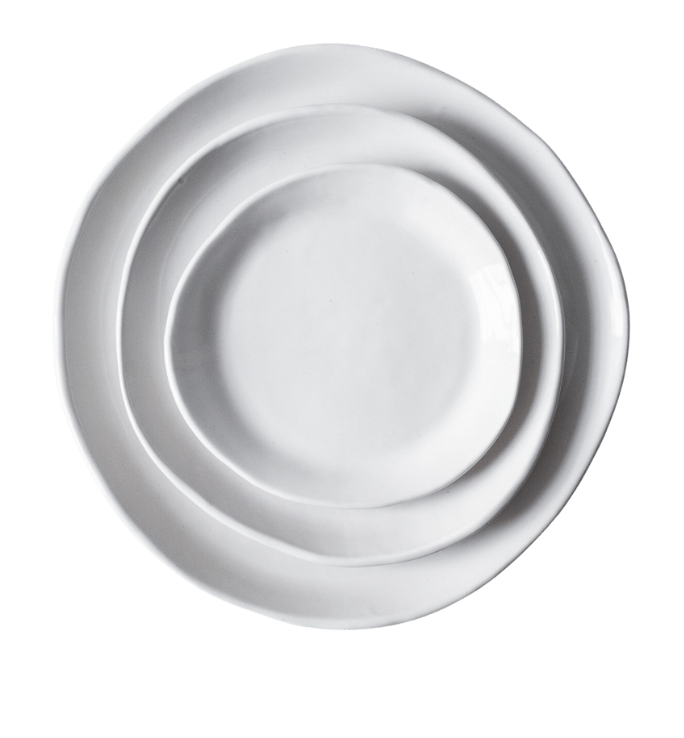 White Pottery Dinner Plate