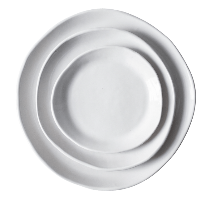 White Pottery Dessert Plate