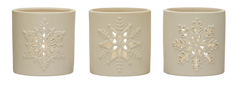 Snowflake Cut Out Tealight Holder