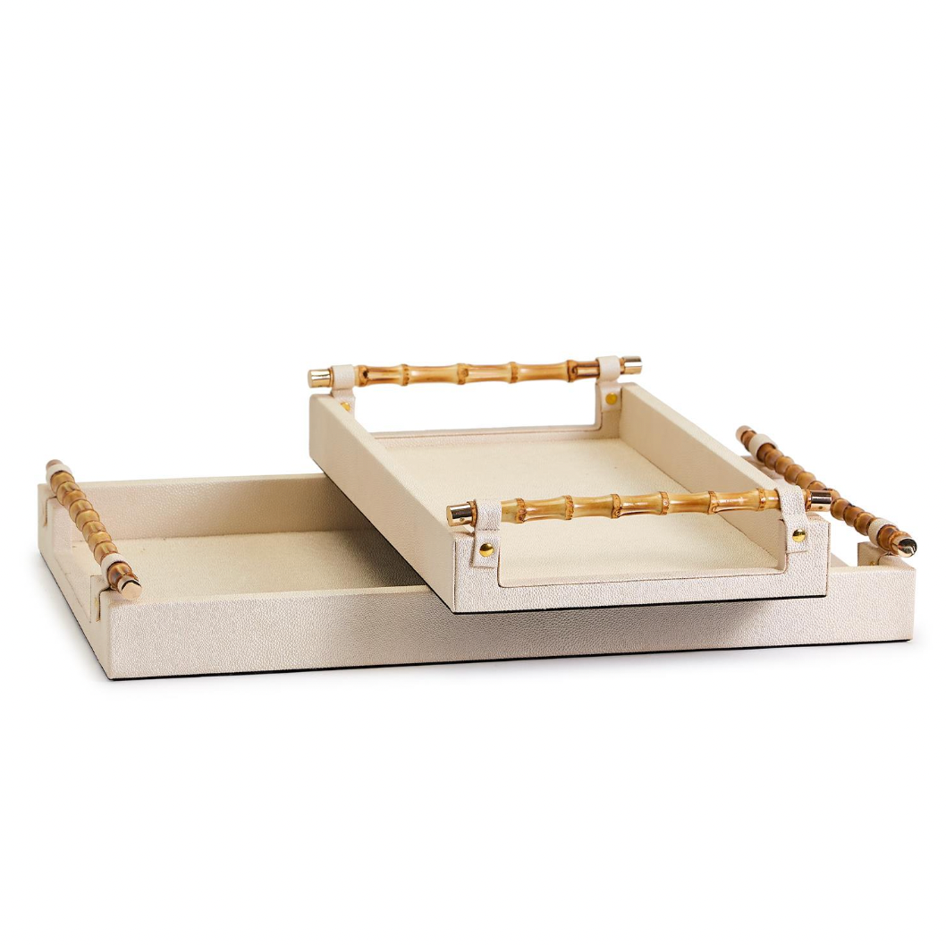 Shagreen and Bamboo Tray