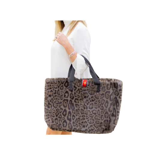 Leopard Faux Fur Tote