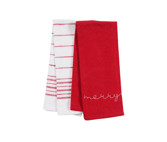 Merry Tea Towel, Set of 2