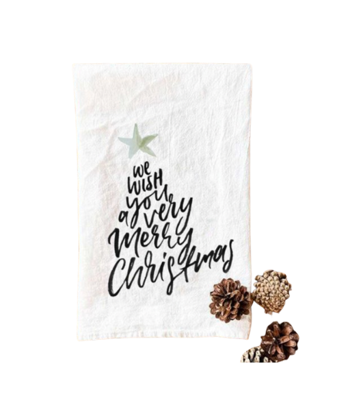 We Wish You a Merry Christmas Tea Towel