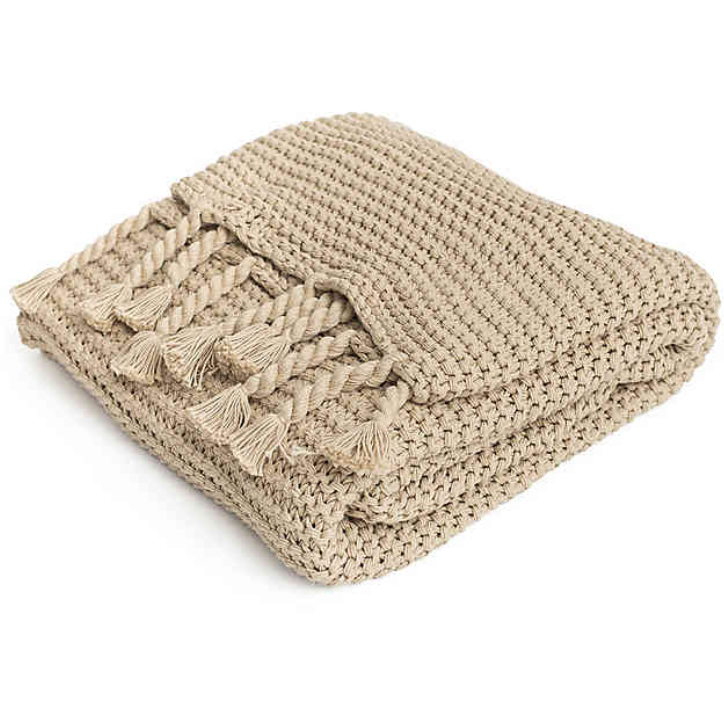 Organic Cotton Comfy Knit Throw