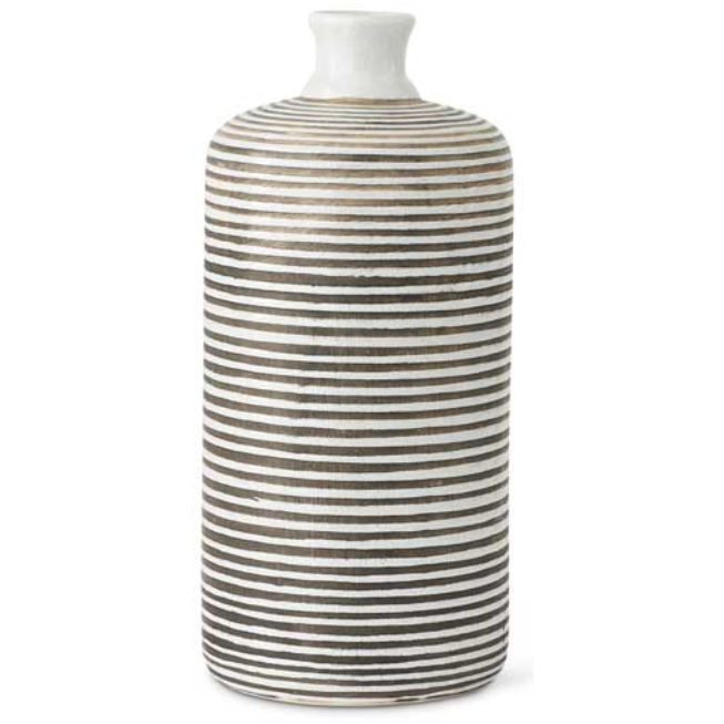 Black and White Crackle Vase - Large