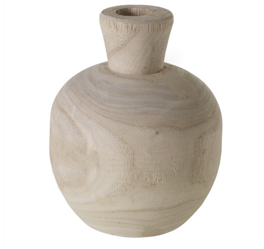 Wood bud vase