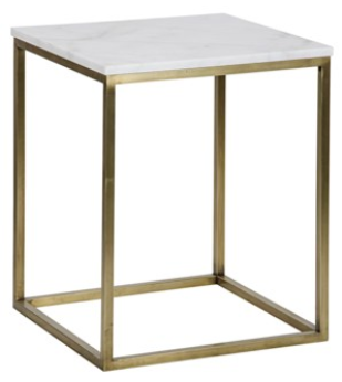 White Marble Side Table, Large