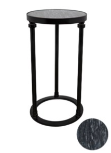 Black Marble Side Table, small