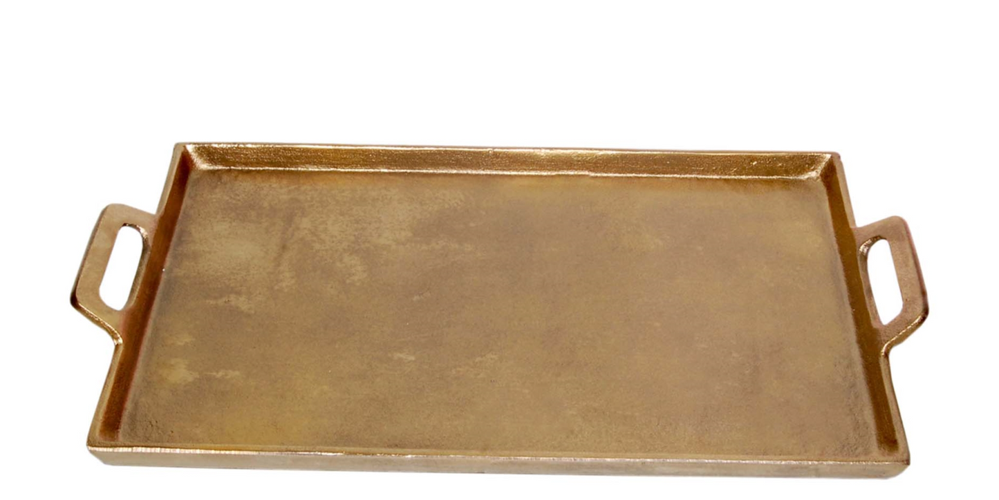 Aluminum Tray - Antique Brass