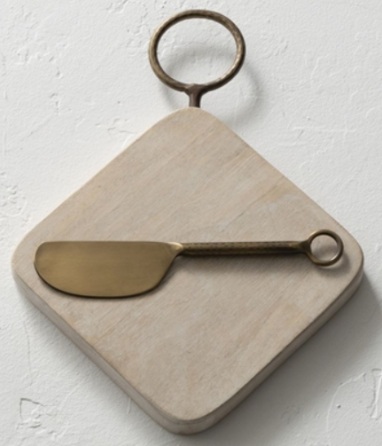 Wood Serve Board with Spreader